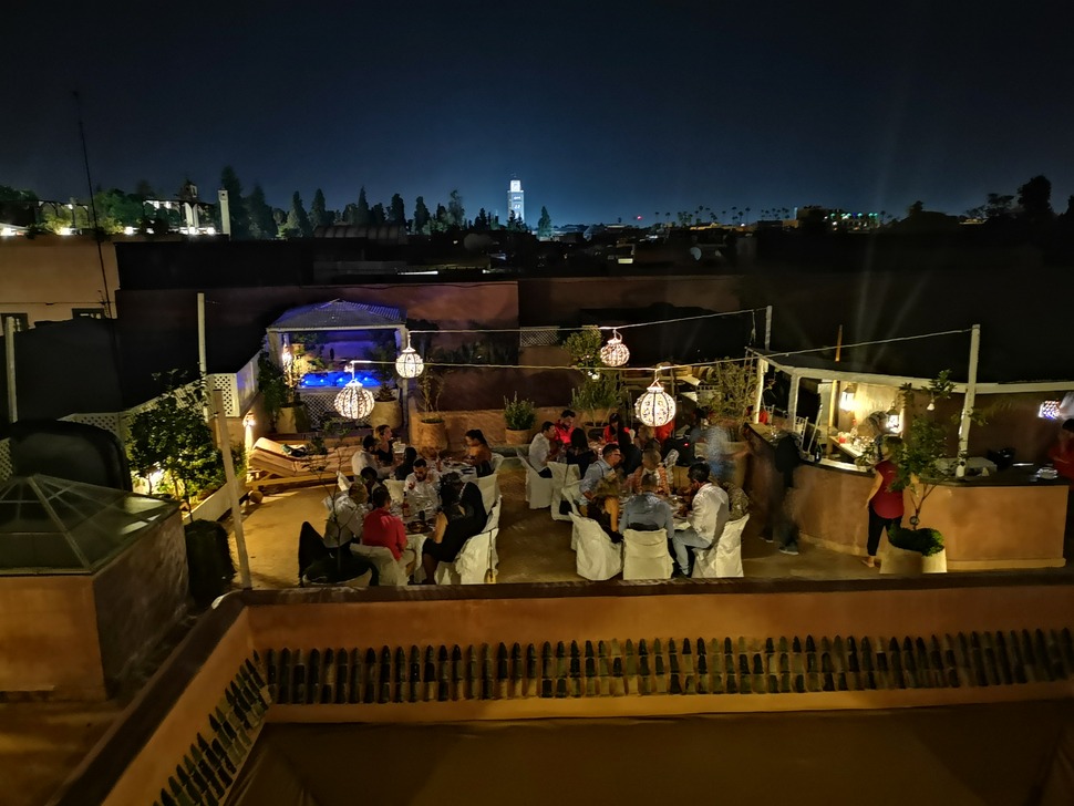 terrasse coucher du soleil riad vendome